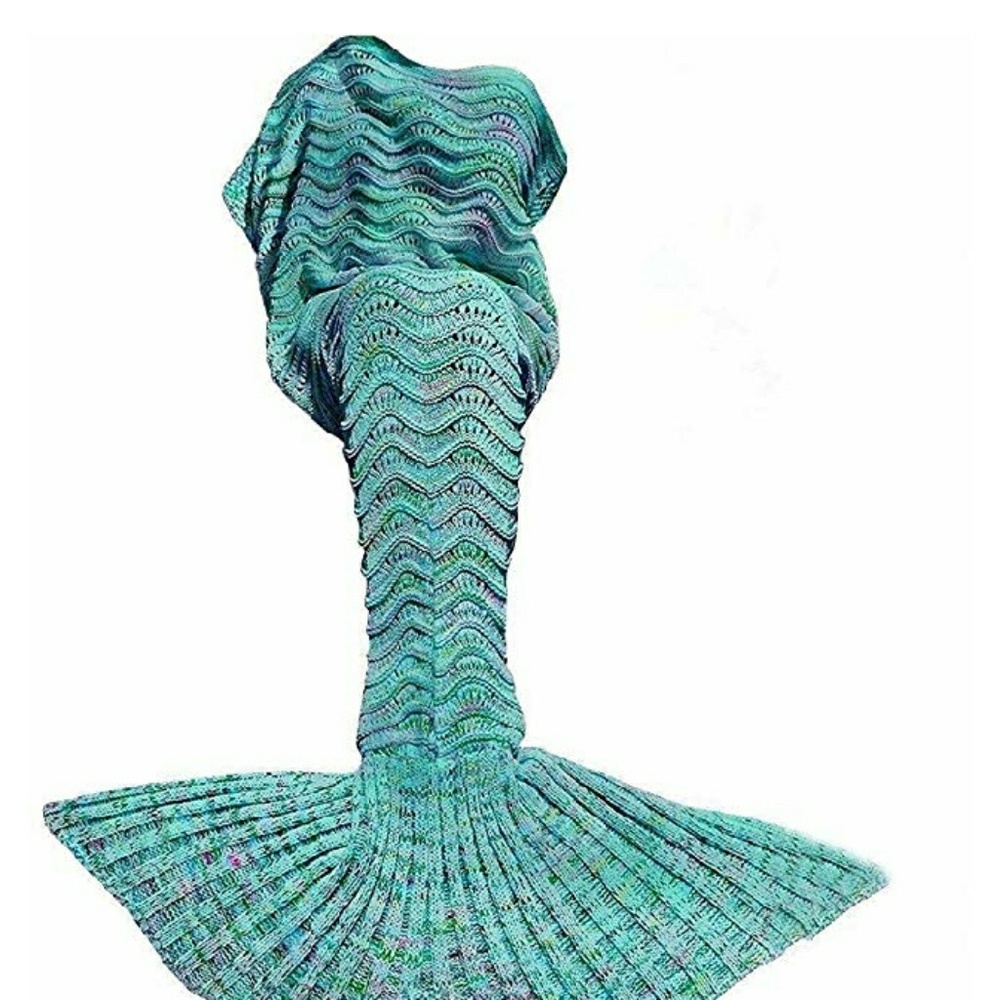 Beautiful handmade mermaid crochet tail blanket!